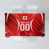 Personalized Canada Soccer Moose Goal Tablecloth Red Maple Leaf Football Mascot