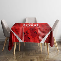 Personalized Canada Soccer Moose Goal Tablecloth Red Maple Leaf Football Mascot