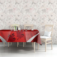 Personalized Canada Soccer Moose Goal Tablecloth Red Maple Leaf Football Mascot