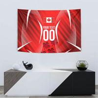 Personalized Canada Soccer Moose Goal Tapestry Red Maple Leaf Football Mascot