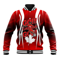 Custom Canada Soccer Player Baseball Jacket Go Canada Maple Leaf