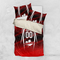 Custom Canada Soccer Player Bedding Set Go Canada Maple Leaf