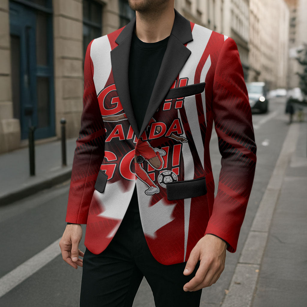Custom Canada Soccer Player Blazer Go Canada Maple Leaf