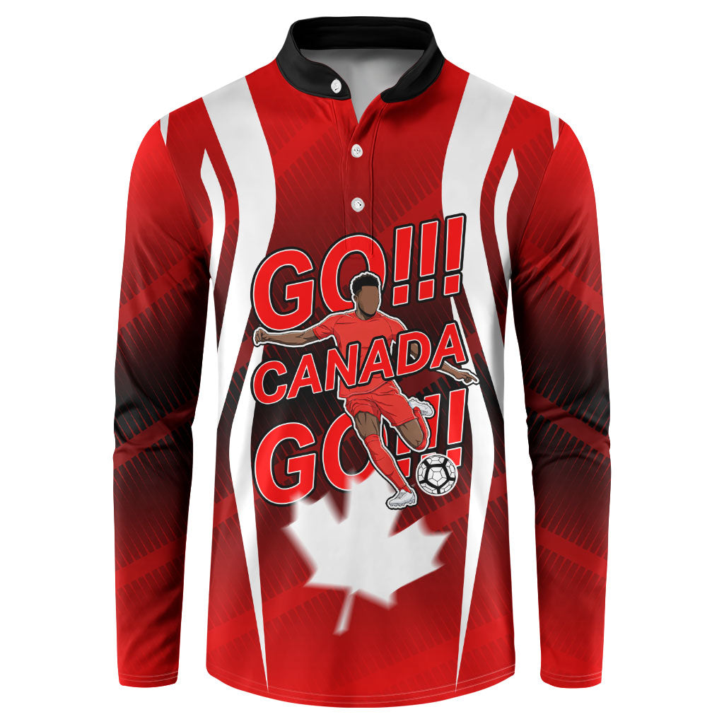 Custom Canada Soccer Player Button Sweatshirt Go Canada Maple Leaf
