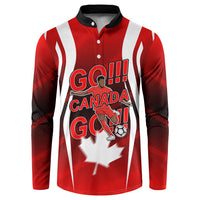 Custom Canada Soccer Player Button Sweatshirt Go Canada Maple Leaf