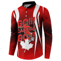 Custom Canada Soccer Player Button Sweatshirt Go Canada Maple Leaf