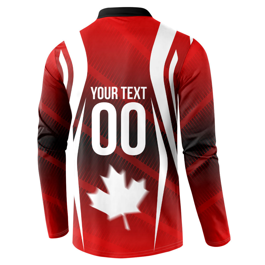 Custom Canada Soccer Player Button Sweatshirt Go Canada Maple Leaf