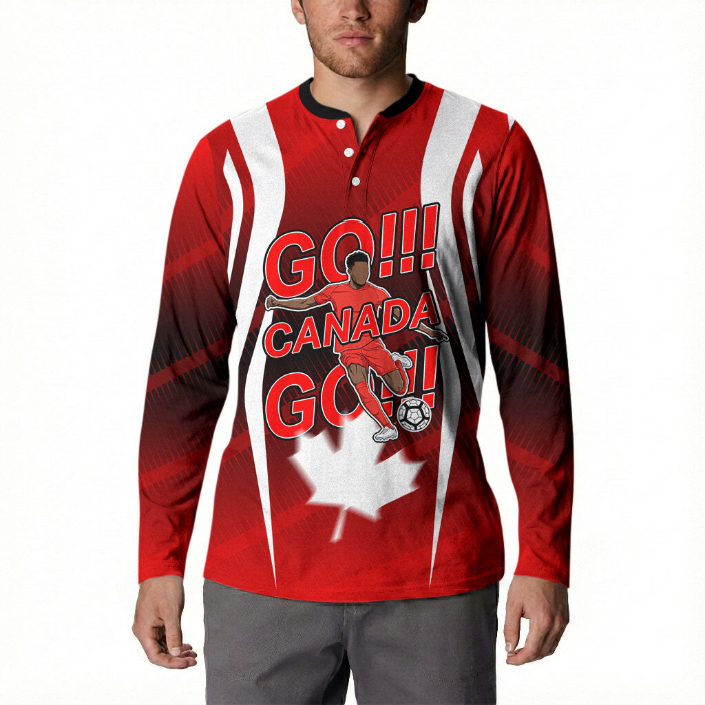 Custom Canada Soccer Player Button Sweatshirt Go Canada Maple Leaf