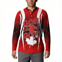 Custom Canada Soccer Player Button Sweatshirt Go Canada Maple Leaf