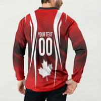 Custom Canada Soccer Player Button Sweatshirt Go Canada Maple Leaf