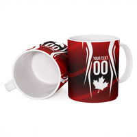 Custom Canada Soccer Player Ceramic Mug Go Canada Maple Leaf