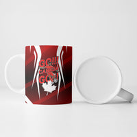 Custom Canada Soccer Player Ceramic Mug Go Canada Maple Leaf