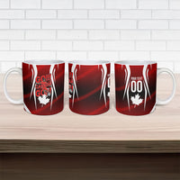 Custom Canada Soccer Player Ceramic Mug Go Canada Maple Leaf