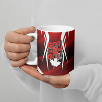 Custom Canada Soccer Player Ceramic Mug Go Canada Maple Leaf