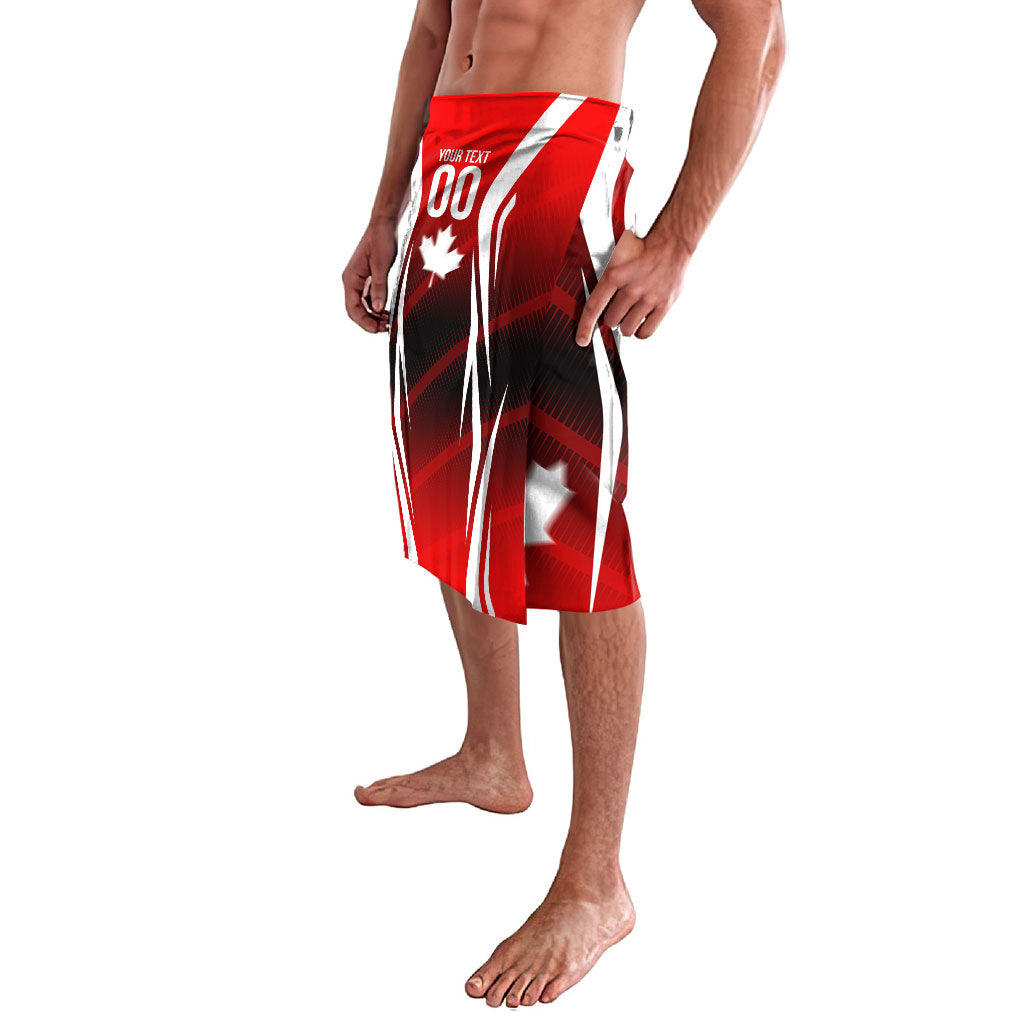 Custom Canada Soccer Player Lavalava Go Canada Maple Leaf