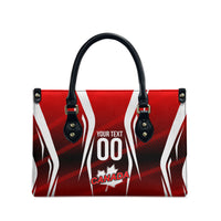 Custom Canada Soccer Player Leather Bag Go Canada Maple Leaf