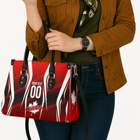 Custom Canada Soccer Player Leather Bag Go Canada Maple Leaf