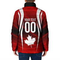 Custom Canada Soccer Player Padded Jacket Go Canada Maple Leaf