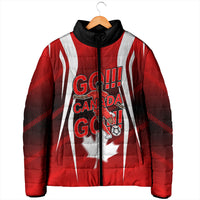 Custom Canada Soccer Player Padded Jacket Go Canada Maple Leaf