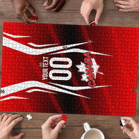 Custom Canada Soccer Player Puzzle Go Canada Maple Leaf