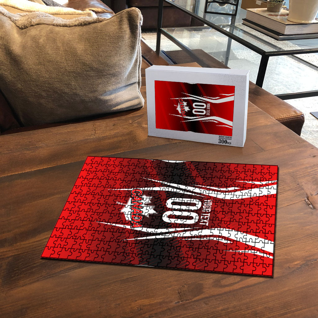 Custom Canada Soccer Player Puzzle Go Canada Maple Leaf