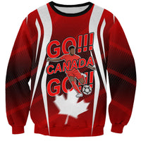 Custom Canada Soccer Player Sweatshirt Go Canada Maple Leaf