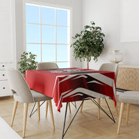 Custom Canada Soccer Player Tablecloth Go Canada Maple Leaf
