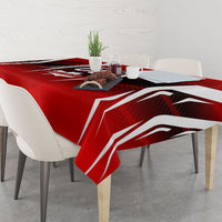 Custom Canada Soccer Player Tablecloth Go Canada Maple Leaf