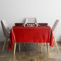Custom Canada Soccer Player Tablecloth Go Canada Maple Leaf