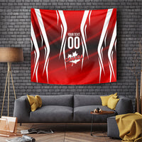 Custom Canada Soccer Player Tapestry Go Canada Maple Leaf