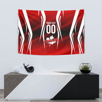 Custom Canada Soccer Player Tapestry Go Canada Maple Leaf