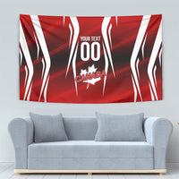 Custom Canada Soccer Player Tapestry Go Canada Maple Leaf