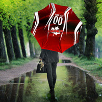 Custom Canada Soccer Player Umbrella Go Canada Maple Leaf
