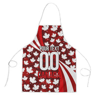 Personalized Canada Football Apron Maple Leaf Pattern - Moose Soccer Mascot