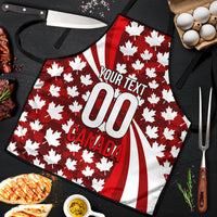 Personalized Canada Football Apron Maple Leaf Pattern - Moose Soccer Mascot