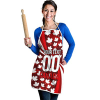 Personalized Canada Football Apron Maple Leaf Pattern - Moose Soccer Mascot