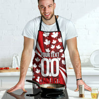 Personalized Canada Football Apron Maple Leaf Pattern - Moose Soccer Mascot