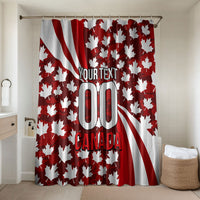 Personalized Canada Football Bathroom Set Maple Leaf Pattern - Moose Soccer Mascot