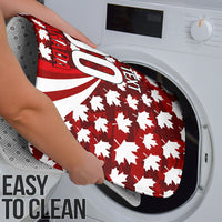 Personalized Canada Football Bathroom Set Maple Leaf Pattern - Moose Soccer Mascot