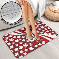 Personalized Canada Football Bathroom Set Maple Leaf Pattern - Moose Soccer Mascot