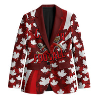 Personalized Canada Football Blazer Maple Leaf Pattern - Moose Soccer Mascot