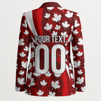 Personalized Canada Football Blazer Maple Leaf Pattern - Moose Soccer Mascot
