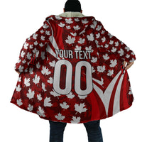 Personalized Canada Football Cloak Maple Leaf Pattern - Moose Soccer Mascot