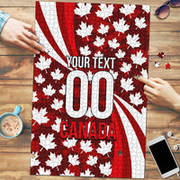 Personalized Canada Football Puzzle Maple Leaf Pattern - Moose Soccer Mascot