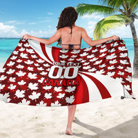 Personalized Canada Football Sarong Maple Leaf Pattern - Moose Soccer Mascot