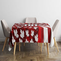 Personalized Canada Football Tablecloth Maple Leaf Pattern - Moose Soccer Mascot