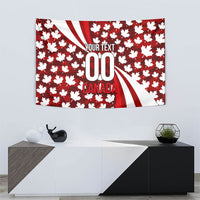 Personalized Canada Football Tapestry Maple Leaf Pattern - Moose Soccer Mascot