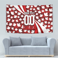 Personalized Canada Football Tapestry Maple Leaf Pattern - Moose Soccer Mascot