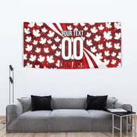 Personalized Canada Football Tapestry Maple Leaf Pattern - Moose Soccer Mascot