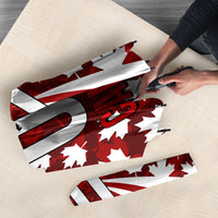 Personalized Canada Football Umbrella Maple Leaf Pattern - Moose Soccer Mascot